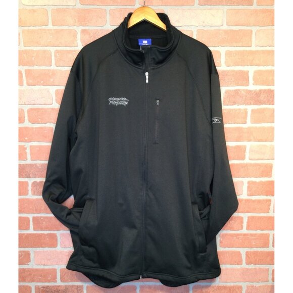 Reebok NFL Carolina Panthers Mens Core Jacket Size 2XL Pockets Outdoor Full Zip - Picture 1 of 6